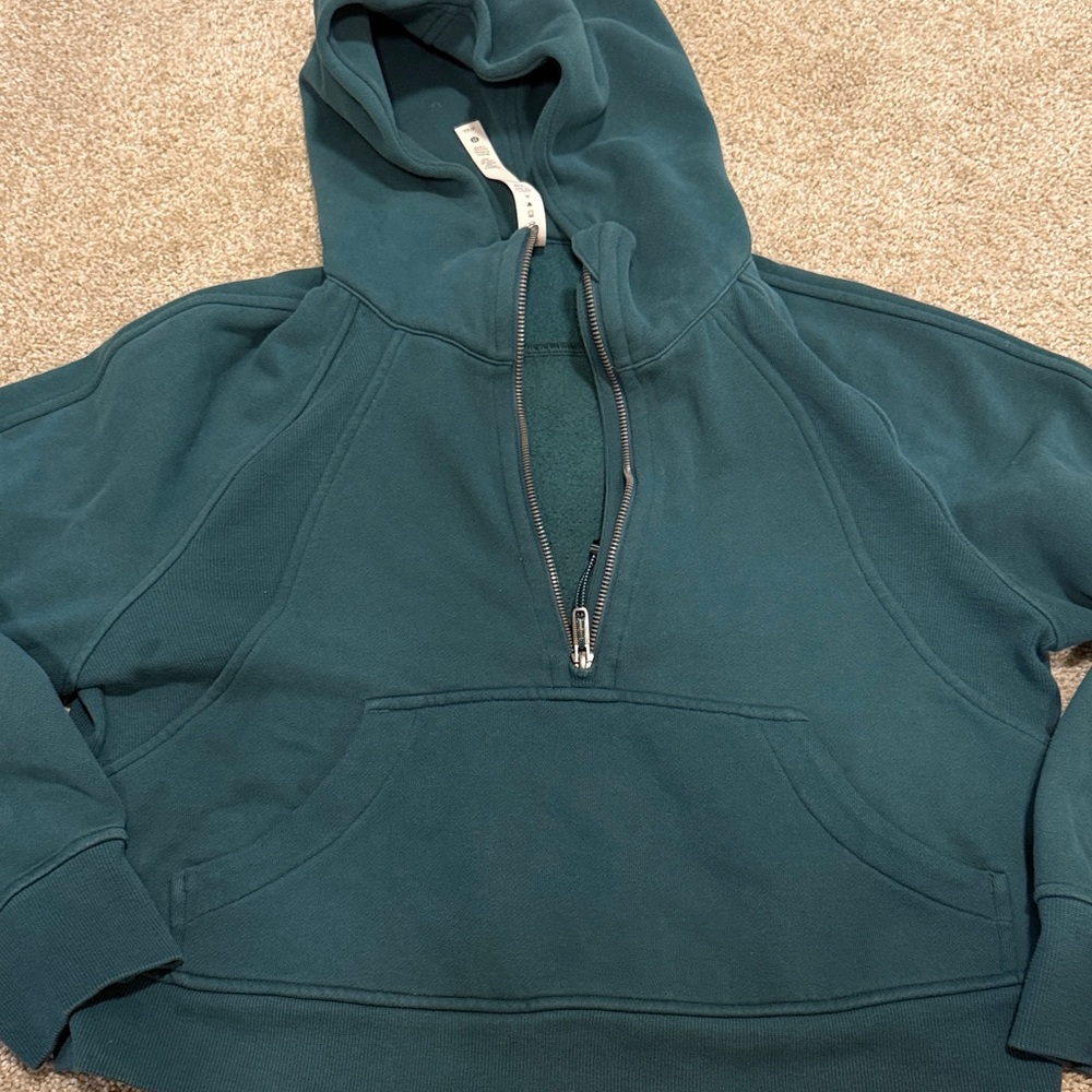 Teal Half-Zip Hoodie